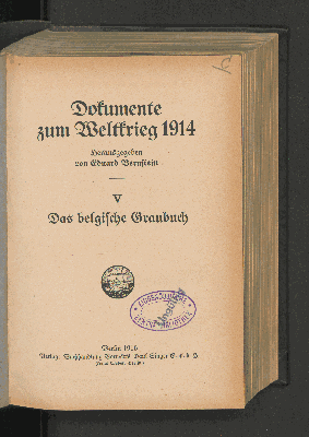Vorschaubild von Das belgische Graubuch