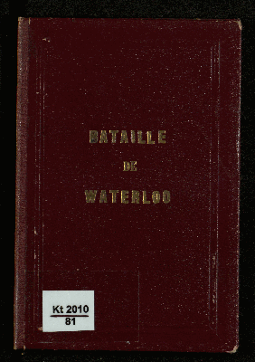 Vorschaubild von Plan de la bataille de Waterloo à 8 heures du soir le Dimanche 18 Juin 1815