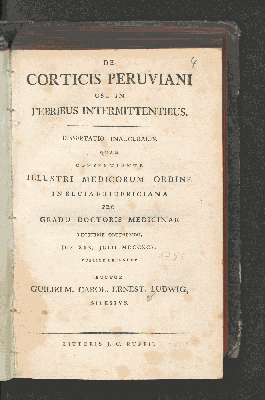 Vorschaubild von De Corticis Peruviani Usu In Febribus Intermittentibus