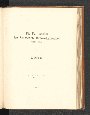 Vorschaubild von Die Pantopoden der deutschen Tiefsee-Expedition 1898-1899.