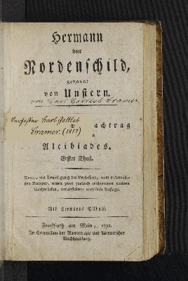 Vorschaubild von [Hermann von Nordenschild, genannt von Unstern]