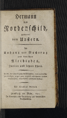 Vorschaubild von [Hermann von Nordenschild, genannt von Unstern]