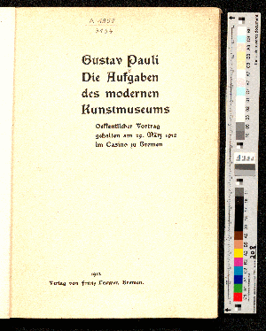 Vorschaubild von Die Aufgaben des modernen Kunstmuseums