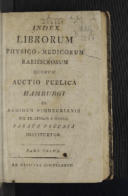 Vorschaubild von [Index Librorum Physico-Medicorum Rarissimorum]